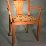 Cherry chair with gingko fabric